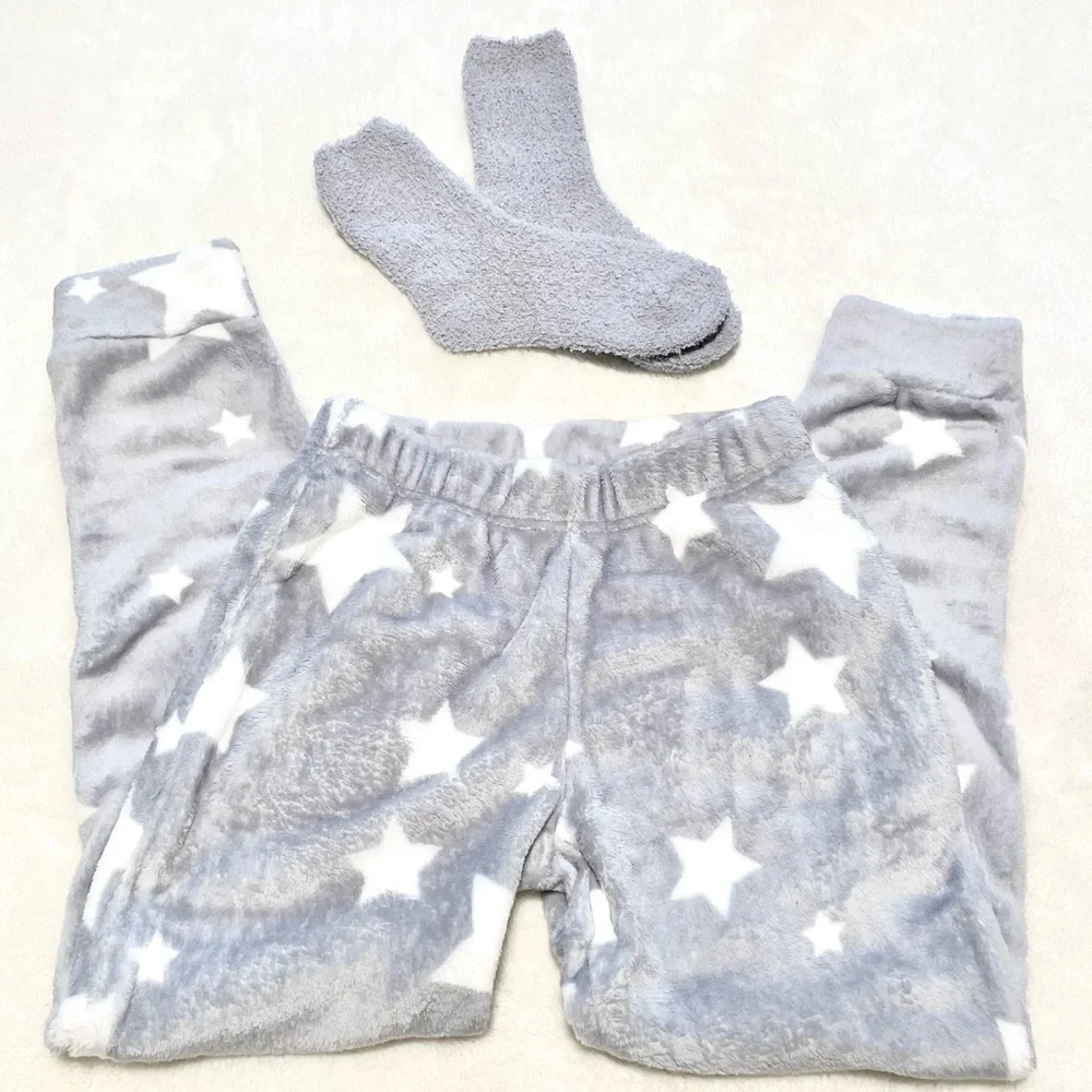 New Girl’s 3PC Justice Plush Patterned Pajamas/Lounge Set